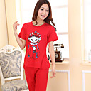 Rood Leuke Dames Korte Mouw Lounge Wear