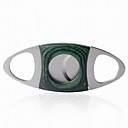Silver Stainless Ssteel Wood Double Blades Cigar Cutter (More Colors)
