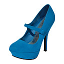 Lindos Suede Stiletto Heel Bombas com o partido de botão / sapatas da noite