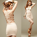 Mujer Correa vestido con espalda Crochet