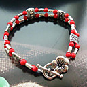 Gelaagde Kleur Dames Balls Bloem Zilveren Armband