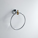 De style contemporain, fini chrome mural en alliage de zinc Serviette Cercle Ring Ring