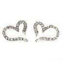 Tempérament OL Of Joker à contrat Amour Boucles d'oreilles Peach Diamond Heart
