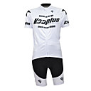 Kooplus 100% poliestere a maniche corte Quick Dry Abiti Ciclismo Uomo (Bianco e nero)