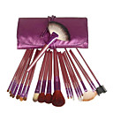 22Pcs Professional Goat Hair Makeup Brushes Set with Purple Soft Brush Bag