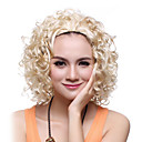 Capless Bestnote Synthetic Short Curly Golden Hair Perücken