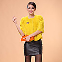 Half Sleeve Collarless Rex Rabbit Fur Casual/Office Jacket (More Colors)