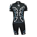 Kooplus 100% poliestere a maniche corte Quick Dry Abiti Ciclismo Uomo (Nero)