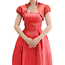 De curto Puff Manga Satin Enrole Evening / Vestido de casamento / Jacket (Mais Cores de)