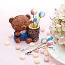 6 Piece Fruit Fork Set In Cute Bear Holder