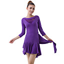 Dancewear Viscose with Lace Latin Dance Dress For Ladies