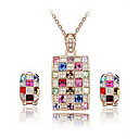 Aleación única con joyas de cristal / Rhinestone Mujeres Establecer como collares, aretes
