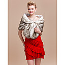 Elegant Faux Fox Fur Party/Evening/Wedding Shawl/Wrap