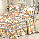3 pcs set edredón de algodón lavado floral tradicional