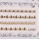 3PCS Nail Art Lace Transparent Nail Stickers No.3(Assorted Colors)