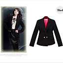 Effen Kleur Dames Blazer met Button & Pocket Detail