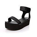 Leather Platform Heel Sandals With Velcro Party / Evening Shoes (More Colors)