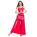 Ballroom Dancewear Crystal Cotton Belly Outfit Overdress for Ladies More Colors