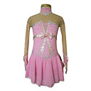 Dumb Light Spandex Elasticated Ｎet Figure Skating Clothing Pink