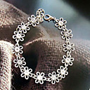 Simple Hollow Vrouwen Bloem Zilveren Armband