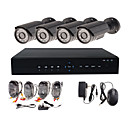 4CH D1 H.264 DVR autonomo con 4 impermeabile telecamera esterna Sony CCD