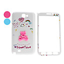 Back of Bear Pattern Front and Back Full Body Case for Samsung Galaxy Note 2 N7100 (Assorted Colors)