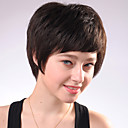 Capless court noir cheveux bouclés Perruques mixte