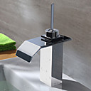 Water Fall Hedendaagse verchroomd roestvrij staal badkamer wastafel kraan