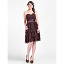 une ligne Sweethear robes de demoiselle d'honneur court / mini chiffon