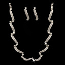  Alloy With Austrian Rhinestone Necklace and Earring Set