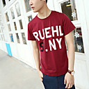 Men's Cotton Print Casual Korte T-shirt