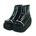 Hecho a mano de cuero PU Negro 8cm Plataforma Botas Lolita gótico
