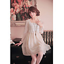 Femmes Robe en dentelle vintage en mousseline de soie