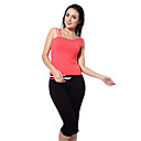 Mouwloos Rood Vesten & Black bijgesneden broek Yoga Suits