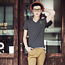 Herren Loose Fit V Neck Short Sleeve T-Shirt