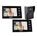 7 "El video teléfono de la puerta con conexión de cable de grabación SD Picture Card (1 a 2 Cámara Monitor)