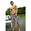 Men’s Beach Casual Black and white Zebra Pattern Fashion Trunks
