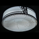 40W Artistic Round Flush Mount Light with Sculptured Stainless Steel Shade in Floral Design(T6 Light Tube)
