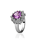 Gorgeous Heart Cut Platinum Plated Crystal Ring(More Colors)