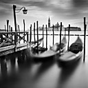 Printed Art Landscape Venice Gondolas by Nina Papiorek