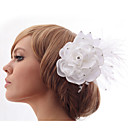 Hermosa raso con Rhinestone boda / novia Tocado de flores