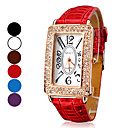 Damen Analog Quarz PU-Armbanduhr (farbig sortiert)