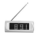 White Lcd Alarm Clock with FM Radio & Speaker