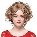 Capless 100% cheveux humains courte Blonde Cheveux ondulés perruques