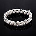 dames strass Strand / tennis armband in witte parel