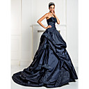 Ball Gown Sweetheart Court Train Taffeta Evening Dress