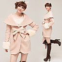 Brede revers Dames Belted Tweed Jas