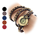 Unisex Modische Style Leder Quarz Analog Armbanduhr (verschiedene Farben)