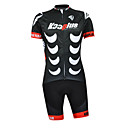 Kooplus 100% poliestere a maniche corte Quick Dry Abiti Ciclismo Uomo (Nero)