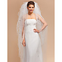 Dix-tier Voiles de mariage valse avec Bord Crayon